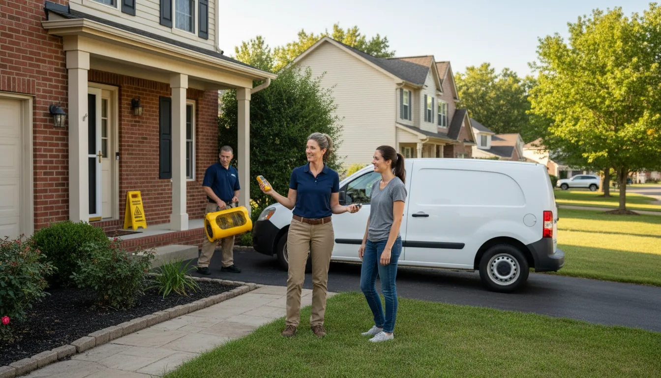 Residential water damage restoration in Winnebago, IL